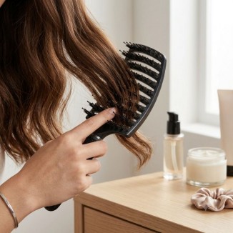 routine capillaire quotidienne avec la soft'n straight